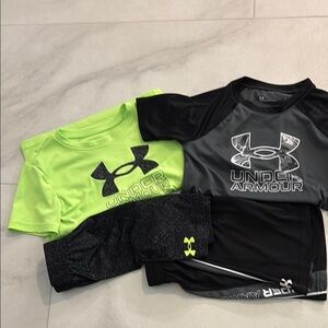 Under Armour Youth 2 Sets- Neon Green and Black